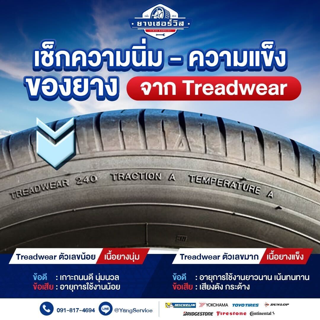 ค่า Treadwear บนยางหมายความว่าอะไร